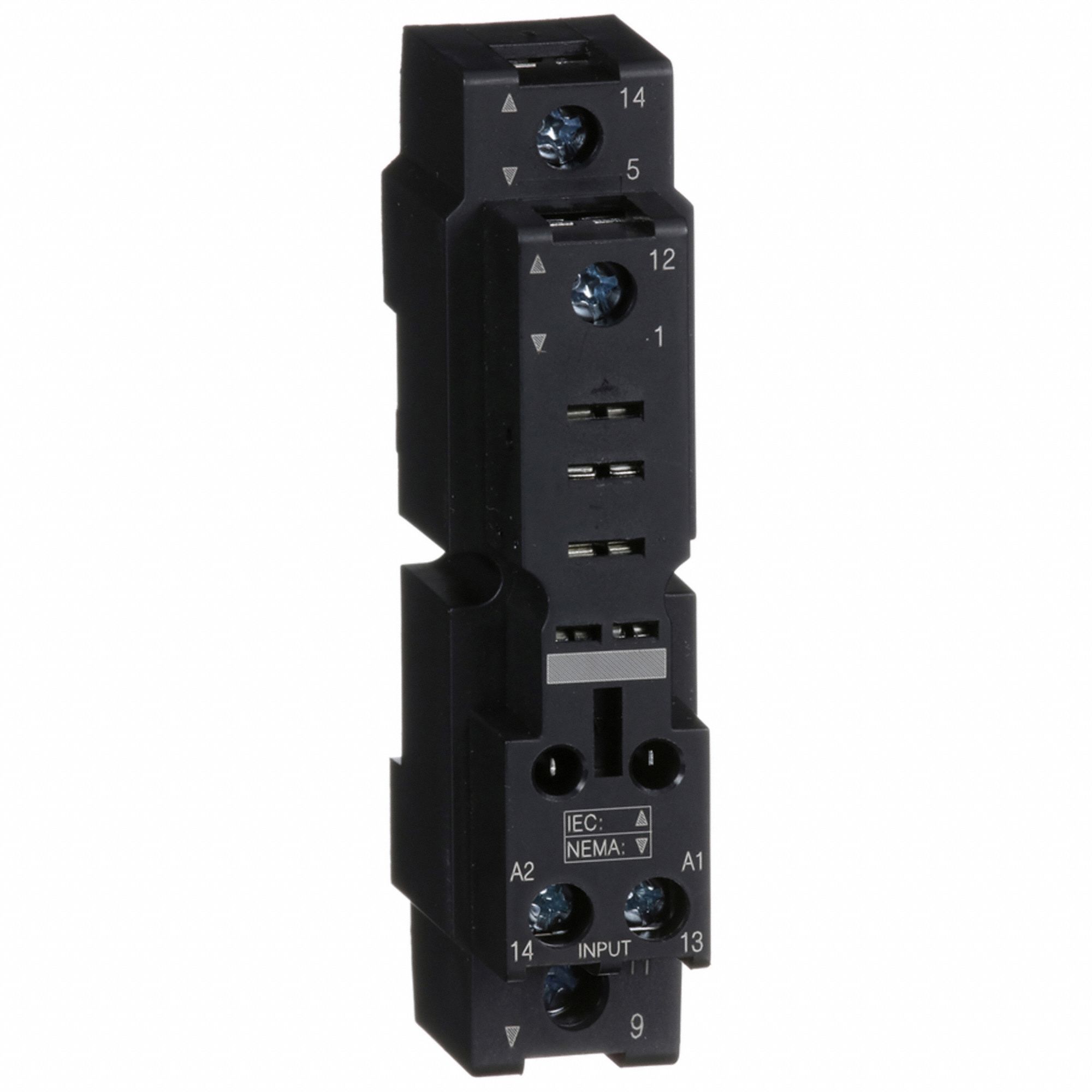 RELAY SOCKET, 16 A RATING, DIN-RAIL AND SURFACE SOCKET MOUNTING, 5 PINS, L SOCKET