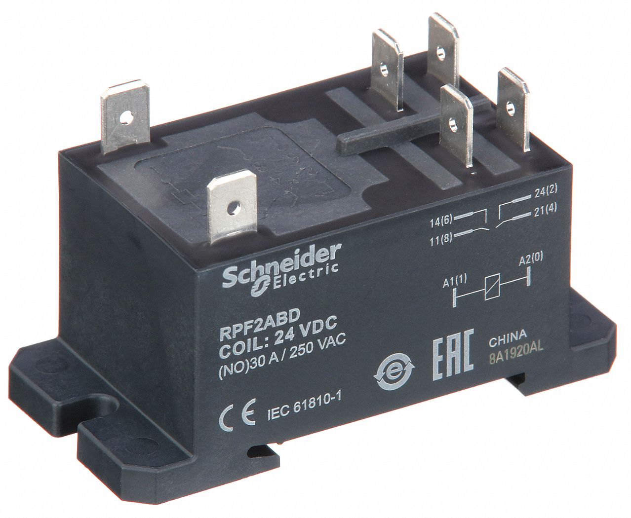 Enclosed Power Relay: DIN-Rail & Surface Mounted, 30 A Current Rating, 24V DC, DPST-NO