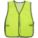 HI-VIS VEST, UNIVERSAL, LIME, POLYESTER MESH, HOOK & LOOP