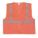 HI-VIS VEST, L, ORANGE, SOLID POLYESTER, HOOK & LOOP, SINGLE, CLASS1