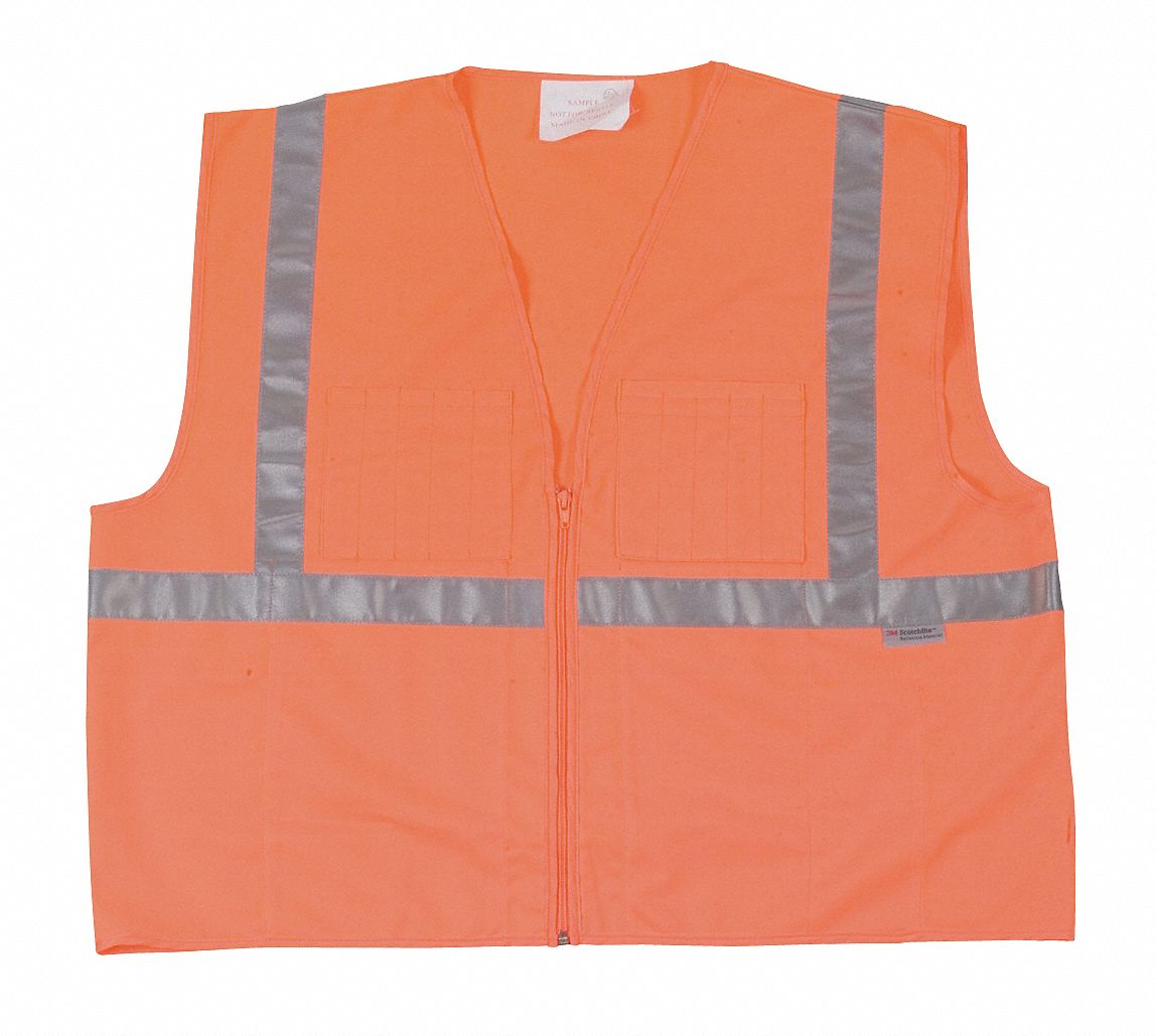 High Visibility Vest, Class 1, L, Orange