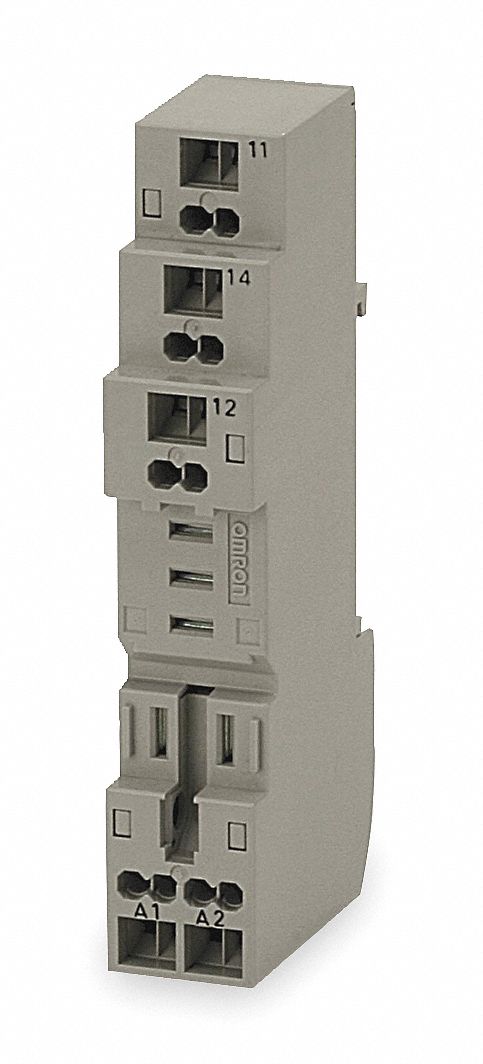 RELAY SOCKET, 10 A RATING, DIN-RAIL AND SURFACE SOCKET MOUNTING, 5 PINS, H SOCKET