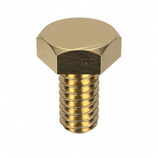 Brass, Not Graded, Hex Head Cap Screw - 1YB19|1YB19 - Grainger