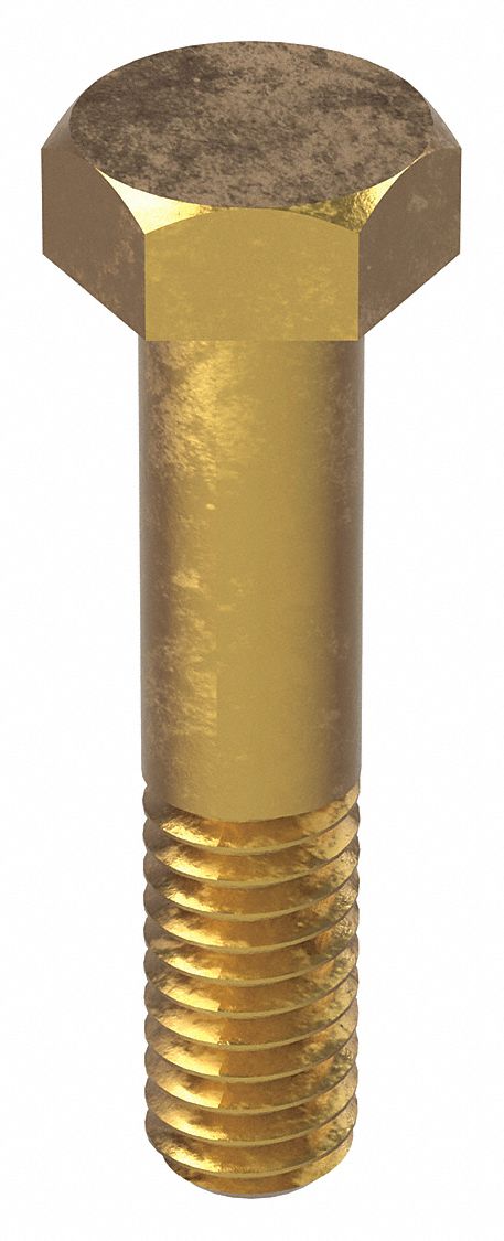 Brass, Not Graded, Hex Head Cap Screw - 1YB35|1YB35 - Grainger