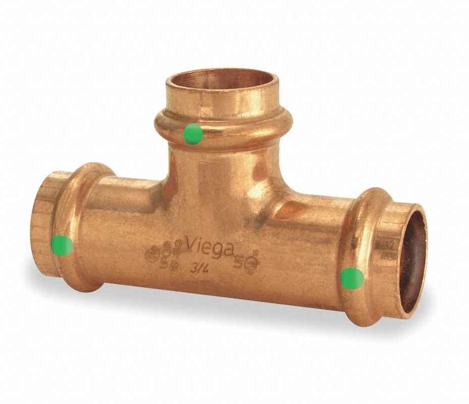 VIEGA PROPRESS TVenturi,200 psi,11/4x11/4x1/2pulg. Aditamentos