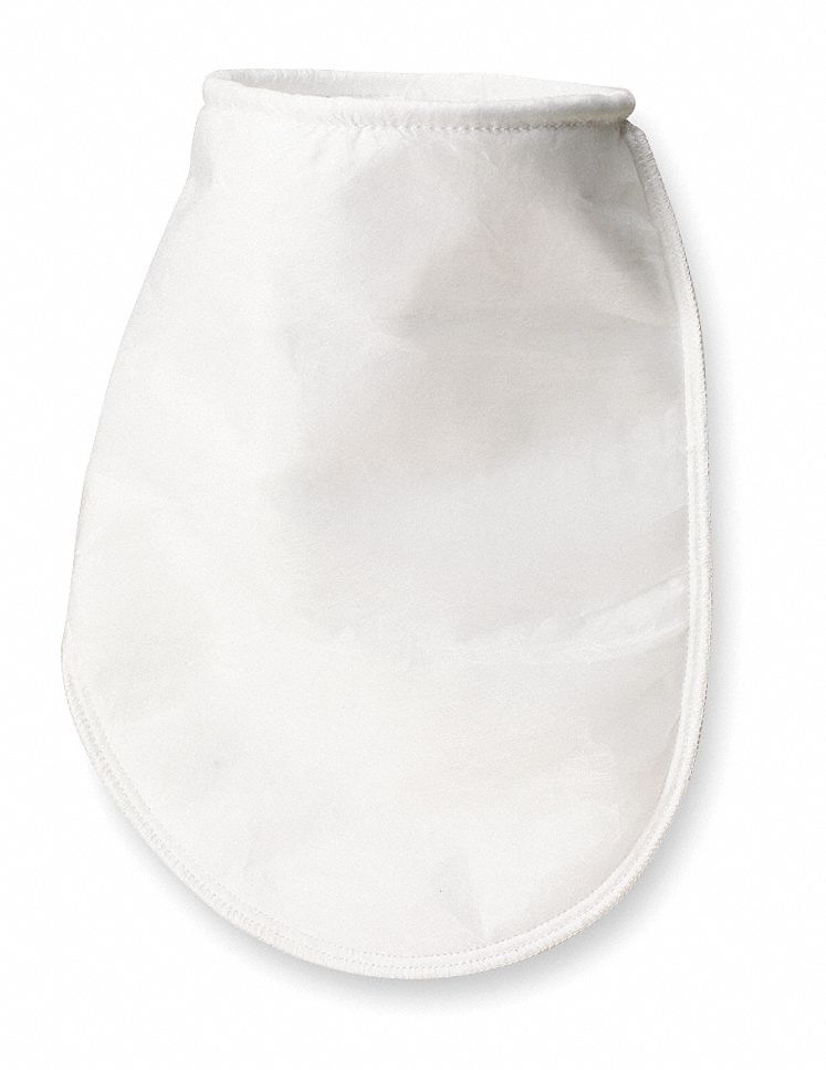 Filter Bag: Felt, Sewn, Bag Size 4, 25 micron, 25 gpm, Max. Op Temp 200°F