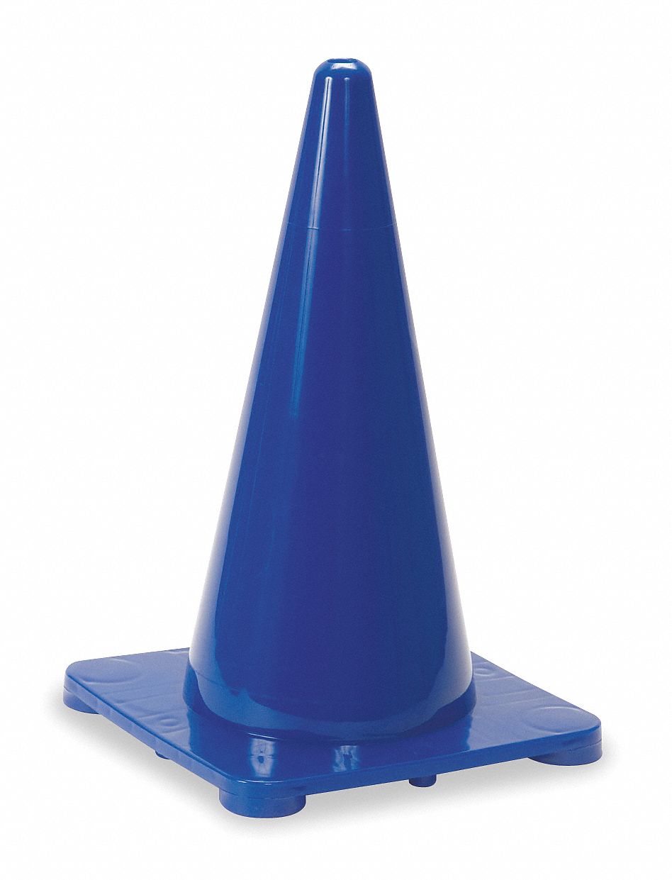 CÔNE DE SIGNALISATION, NON DESTINÉ À LA ROUTE, NON RÉFLÉCHISSANT, 18PO, BLEU