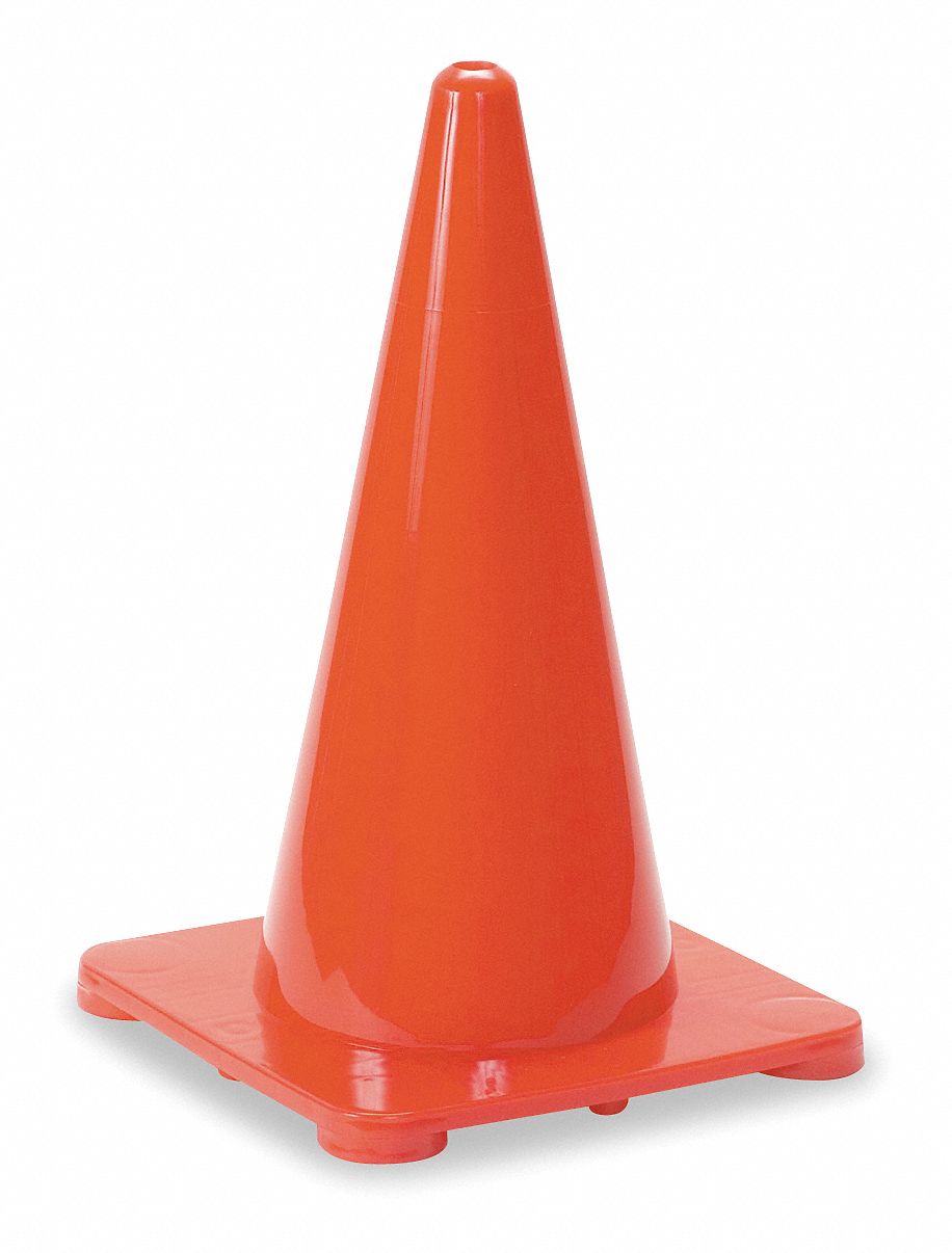 CÔNE DE SIGNALISATION, NON DESTINÉ À LA ROUTE, NON RÉFLÉCHISSANT, 18PO, ROUGE