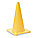 TRAFFIC CONE, NOT FOR ROADWAY USE, NON-REFLECTIVE, 18 IN, YELLOW