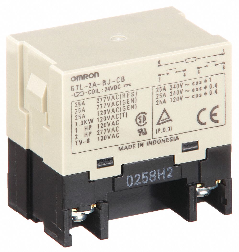 RELAIS ROBUSTE DPST-NO 24 VOLT BOB