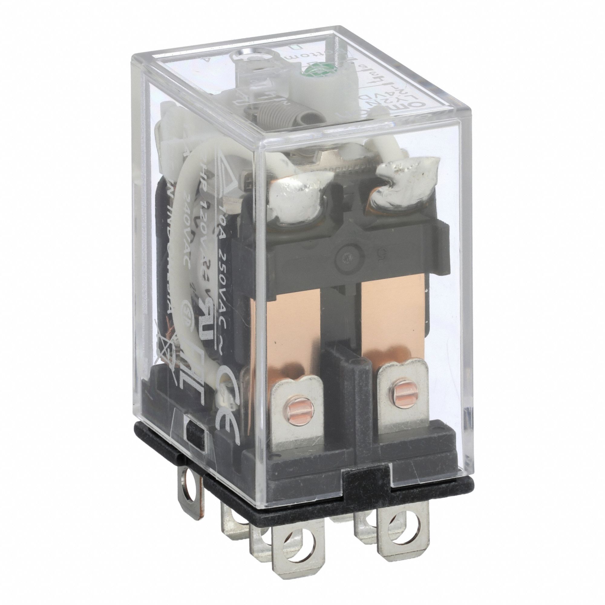 General Purpose Relay: Socket Mounted, 10 A Current Rating, 24V DC, DPDT, 8 Pins/Terminals