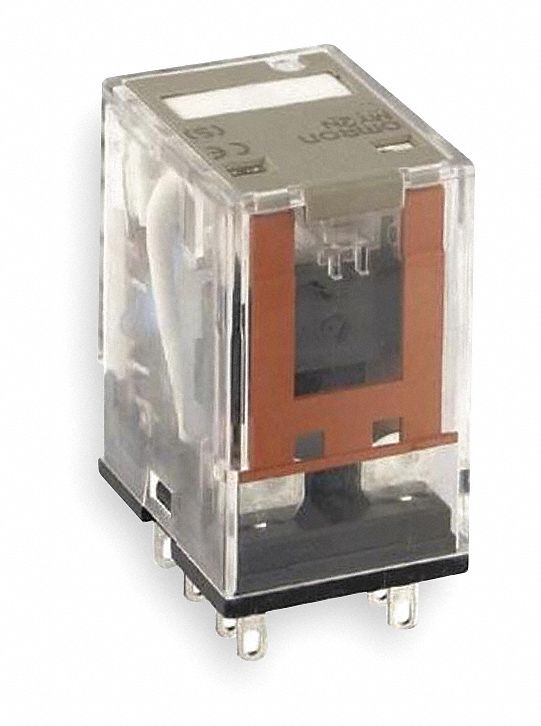 GENERAL PURPOSE RELAY, SOCKET MOUNTED, 10 A CURRENT RATING, 24V DC, 8 PINS/TERMINALS, DPDT