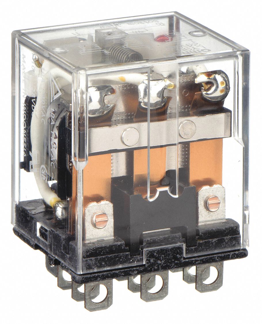 General Purpose Relay: Socket Mounted, 10 A Current Rating, 24V AC, 11 Pins/Terminals, 3PDT