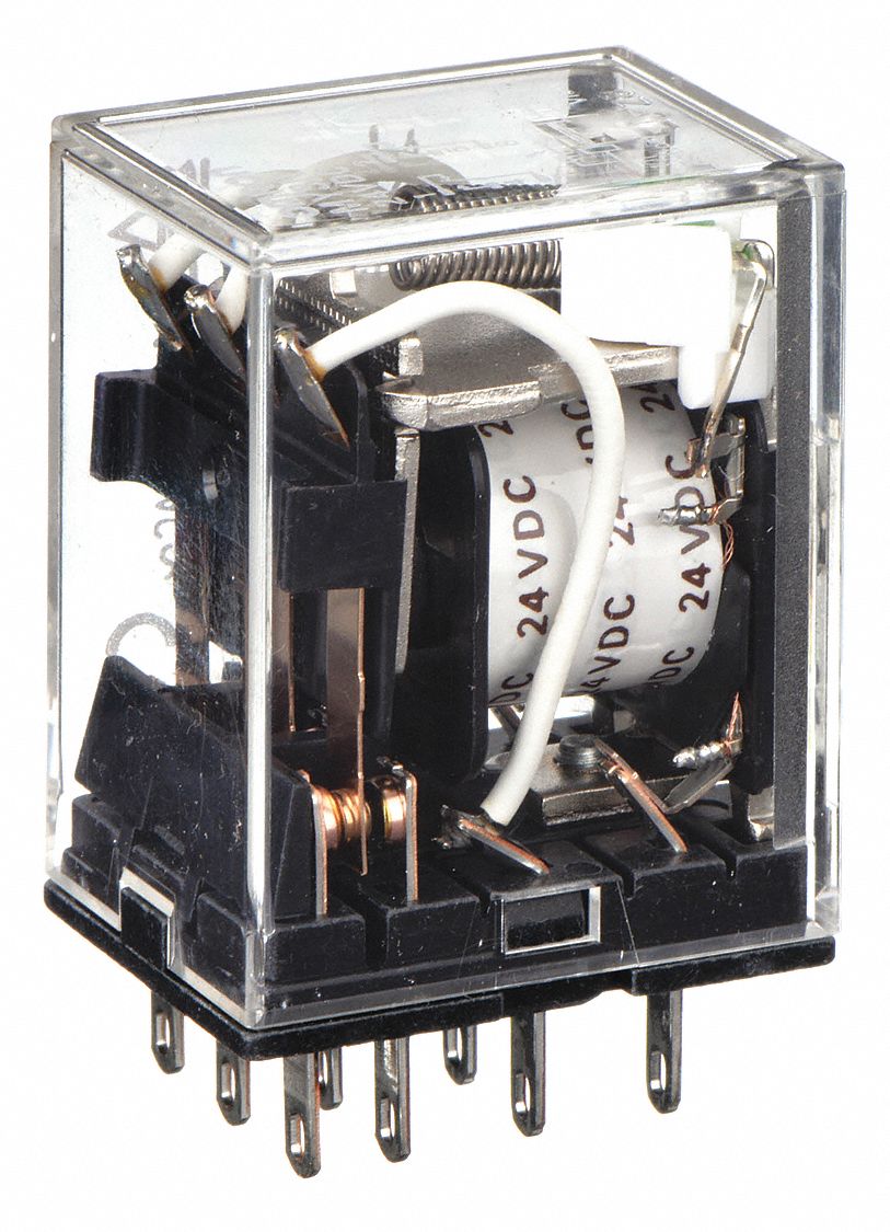 GENERAL PURPOSE RELAY, SOCKET MOUNTED, 5 A CURRENT RATING, 24V DC, 11 PINS/TERMINALS, 3PDT
