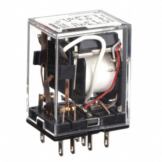 OMRON Latching Relay: Socket Mounted, 3 A Current Rating, 120V AC, 10  Pins/Terminals, DPDT, G Socket