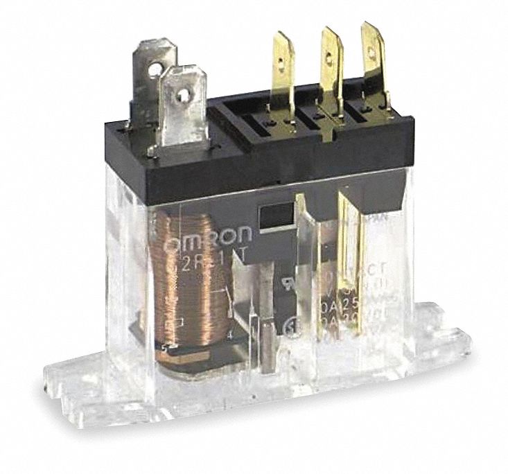 OMRON 24VDC, 5-Pin Flange Mount Relay; Flange Location: Top, AC Contact