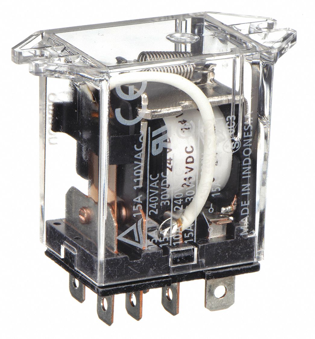 FLANGE MOUNT RELAY, SURFACE (TOP FLANGE) MOUNTED, 15 A CURRENT RATING, 24V DC, SPDT