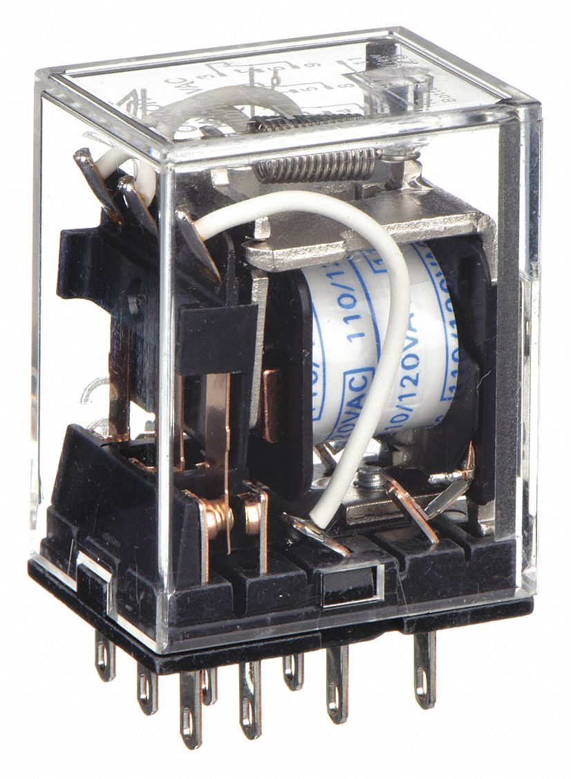 GENERAL PURPOSE RELAY, SOCKET MOUNTED, 5 A CURRENT RATING, 120V AC, 11 PINS/TERMINALS, 3PDT