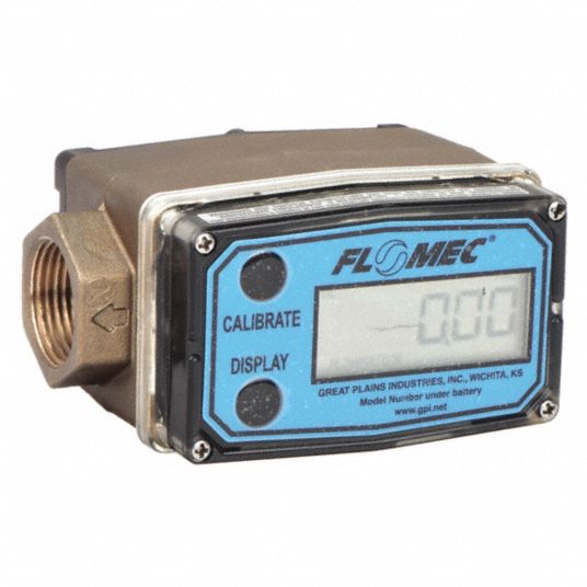 FLOMEC, 1 in Connection Size, FNPT, Electronic Flowmeter - 1YEA9 ...