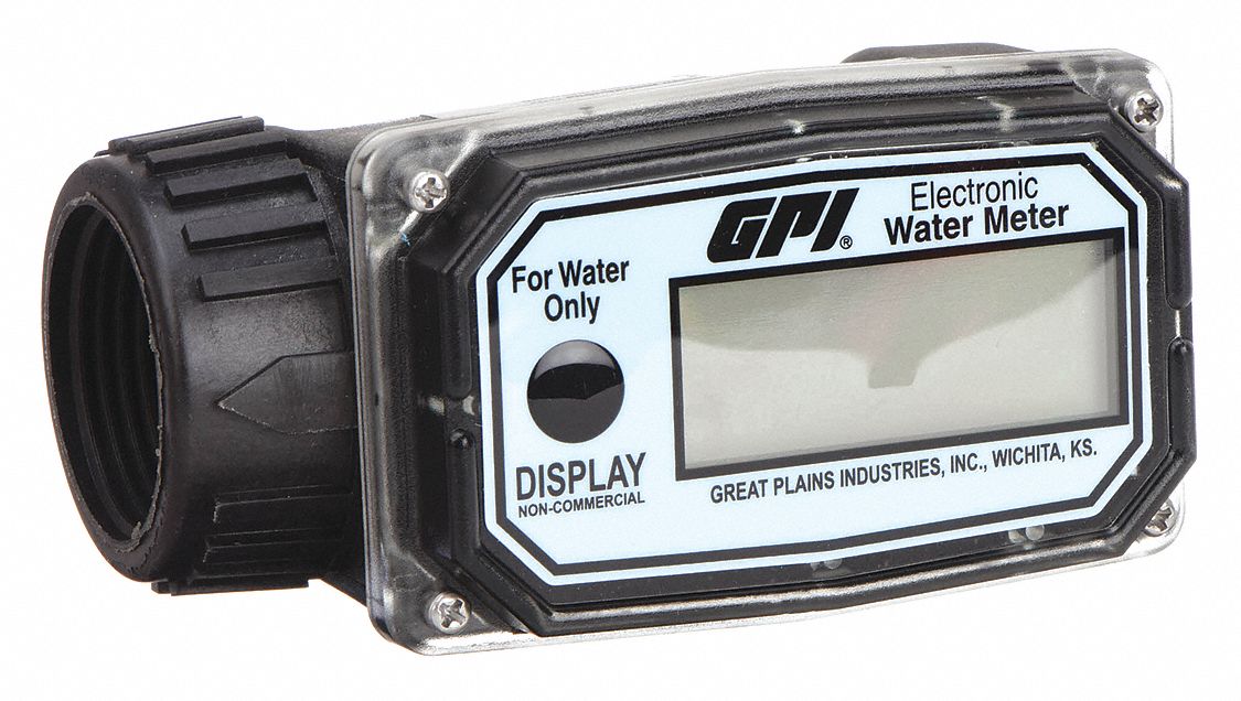 Electronic Flowmeter: Fuel Meter, Digital, 1 in NPT, 30 gpm Flow Rate - Max, +/-5% Accuracy