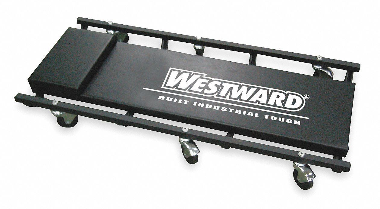 CREEPER, STANDARD-DUTY, 250 LB MAX LOAD CAPACITY, 3 11/16 IN H RANGE, STEEL