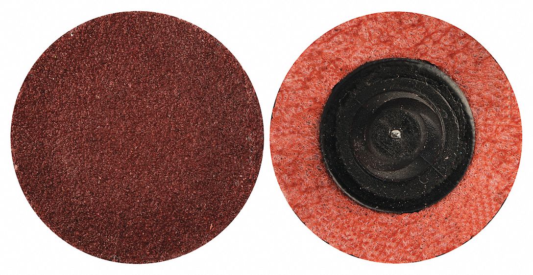 QUICK-CHANGE SANDING DISC, TR, 1 IN, ALUMINUM OXIDE, P120 GRIT, X WEIGHT POLYESTER, R766, 100 PK