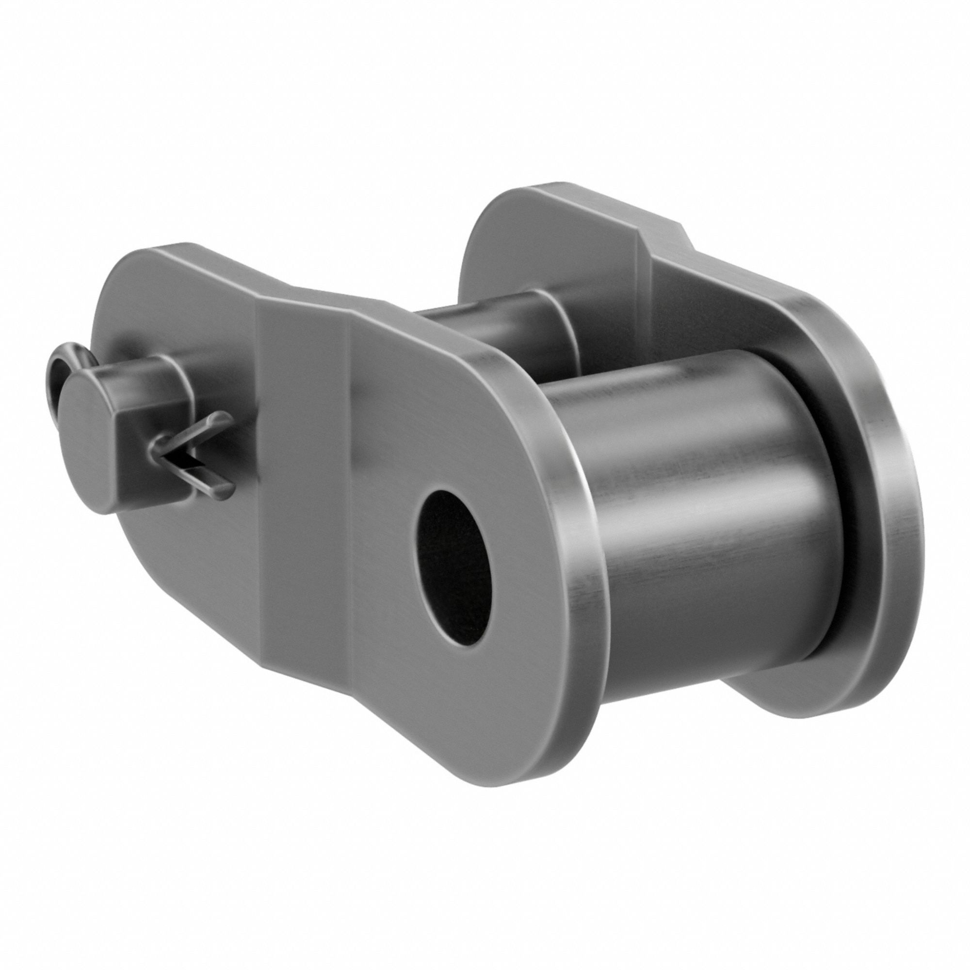 Offset Link: Offset, Single Strand, 12B, 3/4 in Pitch, 61/64 in Chain Overall Wd, Steel