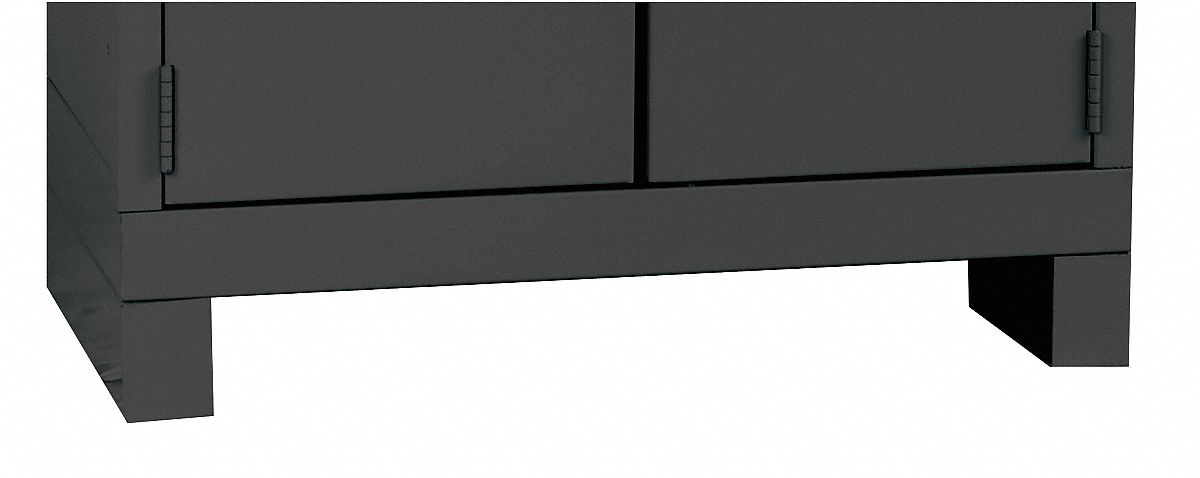 CABINET LEG KIT, 4 IN X 21 IN, 4 IN OVERALL H, 2 LEGS, GREY, BAKED ENAMEL, 4 IN LEG H
