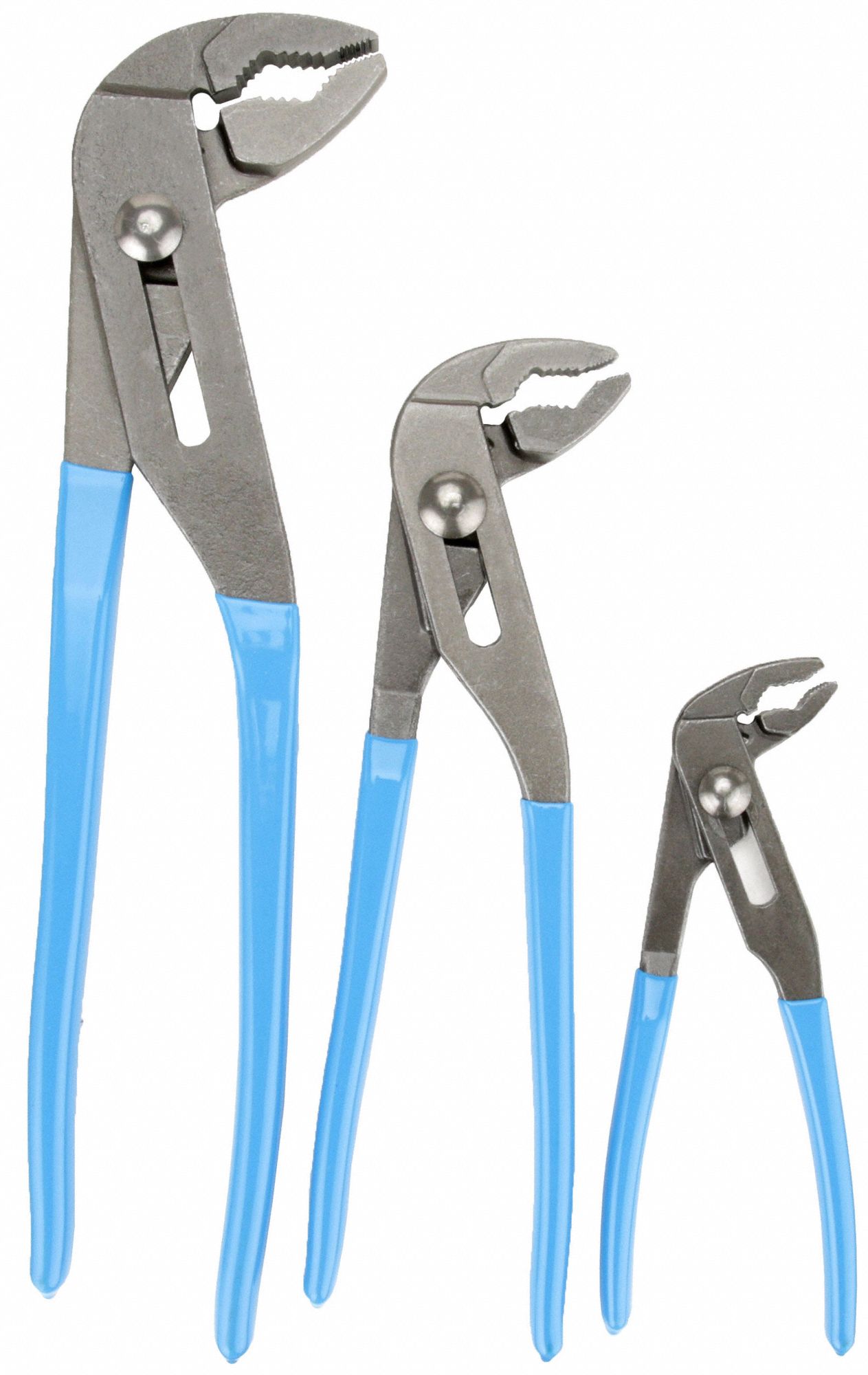 TONGUE AND GROOVE PLIER SET,DIPPED,3PCS.