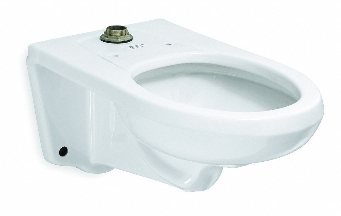 TOILET BOWL: AMERICAN STD AFWALL FLOWISE ADA RETROFIT, 1.28/1.6 GPF, TOP SPUD