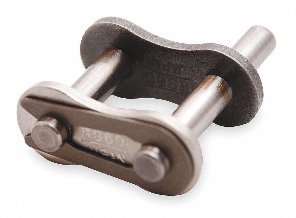 TSUBAKI Attachment Link 40 Industry Chain Size, Carbon Steel, 1/2 in