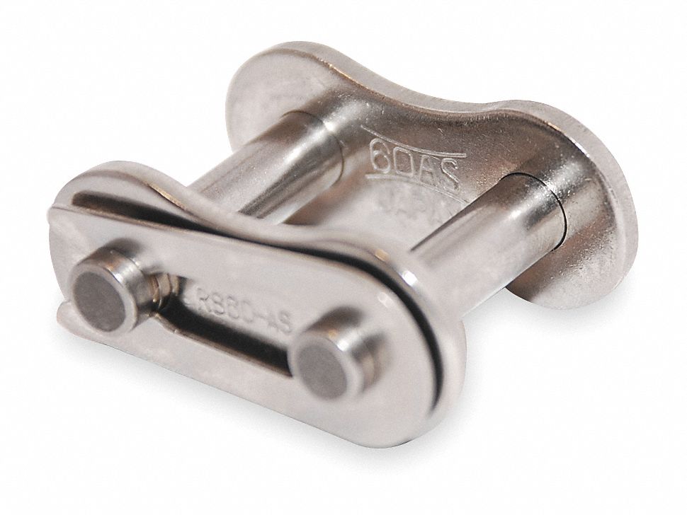 TSUBAKI 304 Stainless Steel, Single Strand Connecting Link, For