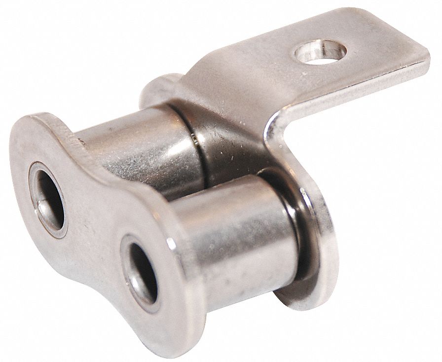 Roller Attachment Link: For Stainless Steel Roller Chains, A-1, 80, Single Strand, Plain