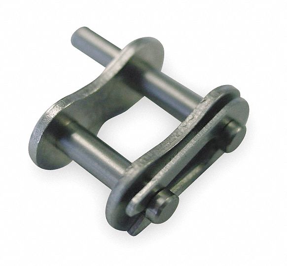 Attachment Link: For Nickel-Plated Steel Roller Chains, D-1, 60, Single Strand, Steel, 5 PK