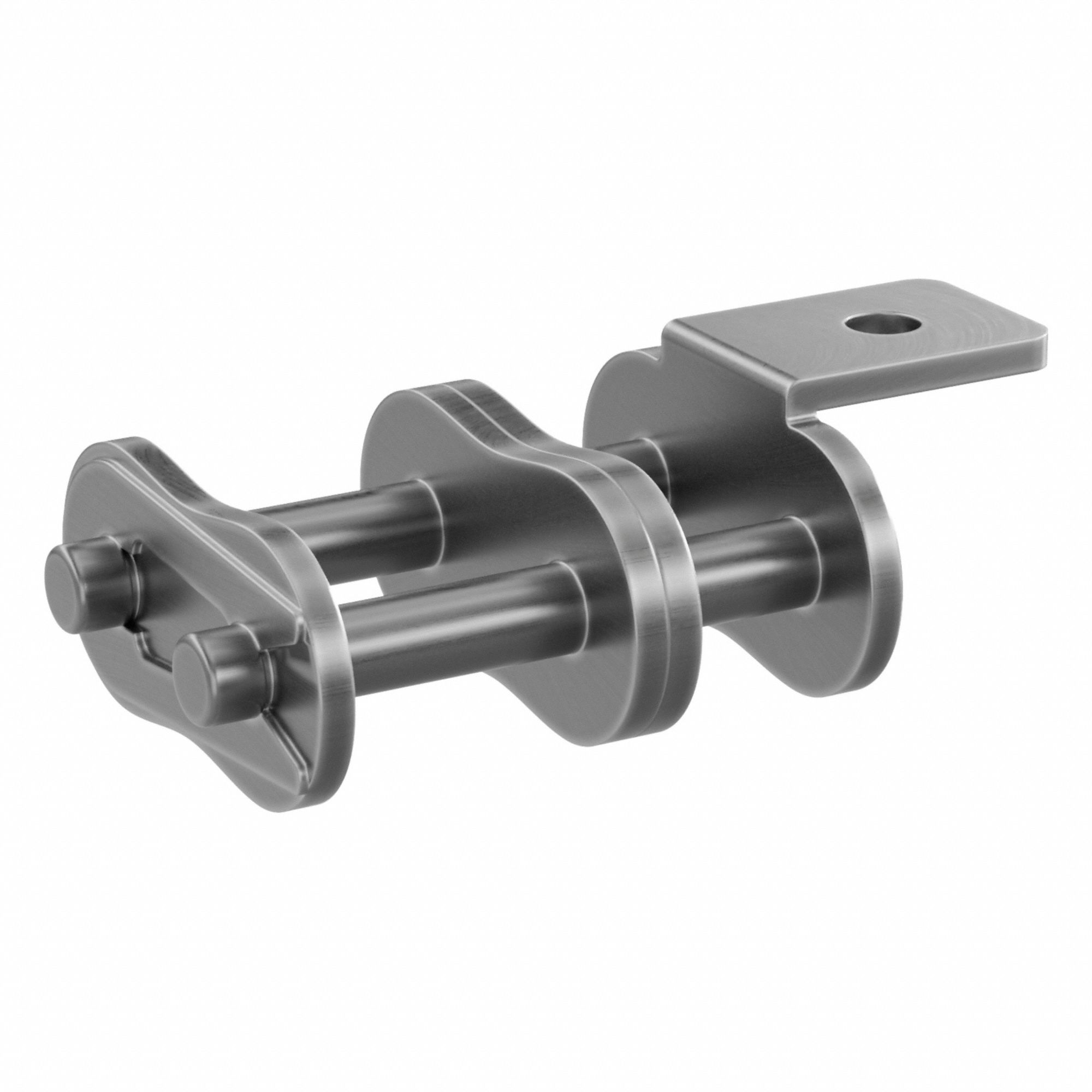 Attachment Link: For Std Roller Chains, A-1, 60, Double Strand, 3/4 in Pitch, Steel, 5 PK