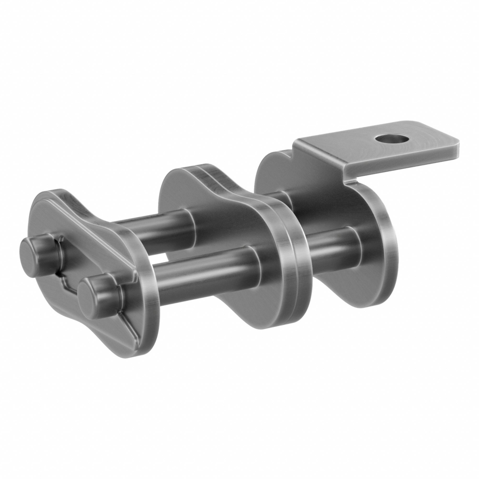 Attachment Link: For Std Roller Chains, A-1, 80, Double Strand, 1 in Pitch, Steel, Plain
