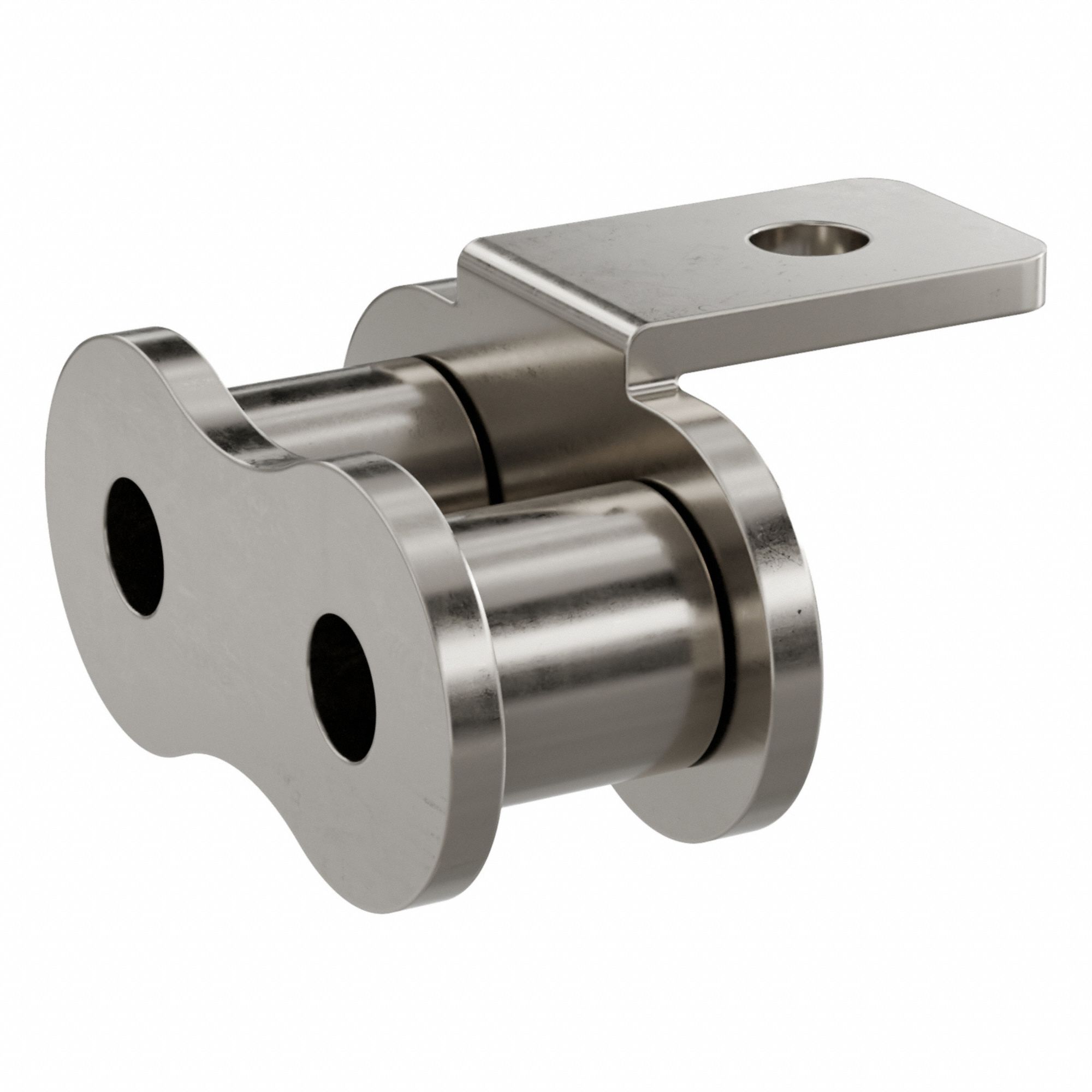 Roller Attachment Link: For Nickel-Plated Steel Roller Chains, A-1, 80, Single Strand, Steel