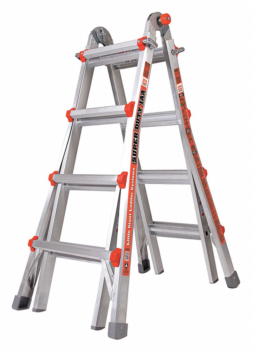 Little Giant Ladders King Kombo Fiberglass 12 7 Ft Reach Type 1aa 375 Lbs Capacity Multi Position Ladder Lowes Com Ladder Little Giants Ladder Hooks