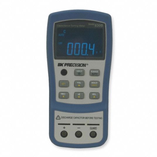B&K PRECISION Capacitance Meter, 9 Range, 1.0 pF to 199.99 mF