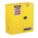 FLAMMABLES SAFETY CABINET, STANDARD, 30 GALLON, 43 X 18 X 44 IN, YELLOW, MANUAL CLOSE