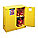 FLAMMABLES SAFETY CABINET, STANDARD, 30 GALLON, 43 X 18 X 44 IN, YELLOW, SELF-CLOSING