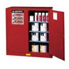 FLAMMABLES SAFETY CABINET, STANDARD, 40 GALLON, 43 X 18 X 44 IN, RED, MANUAL CLOSE