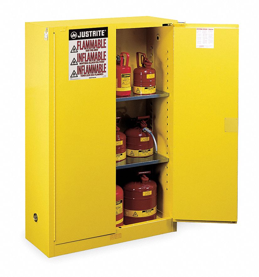 JUSTRITE Flammables Safety Std, 45 gal, 43 in x 18 in x 65 in