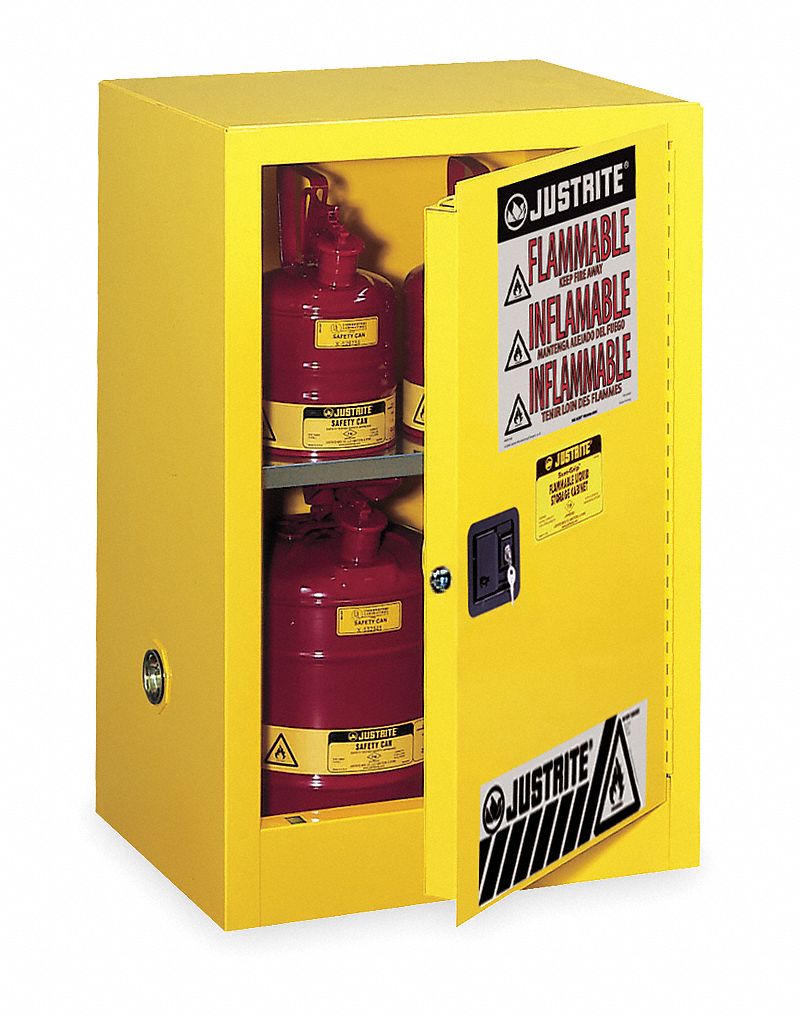 JUSTRITE Flammable Safety Gal.,Yellow 1YNF5891200 Grainger