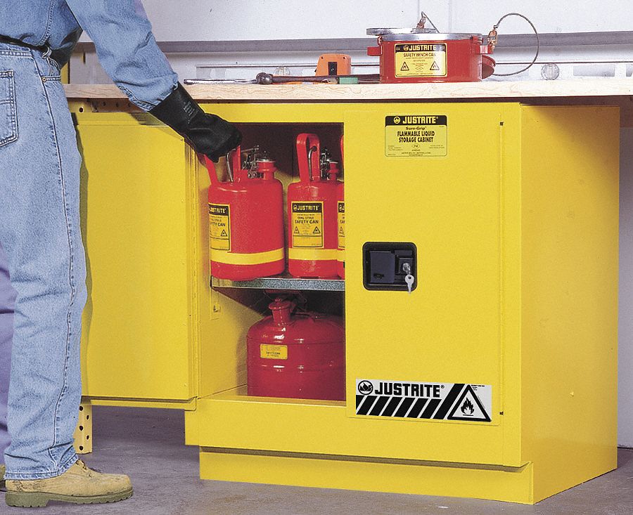 Justrite 22 Gal Flammable Cabinet Self Closing Safety Cabinet