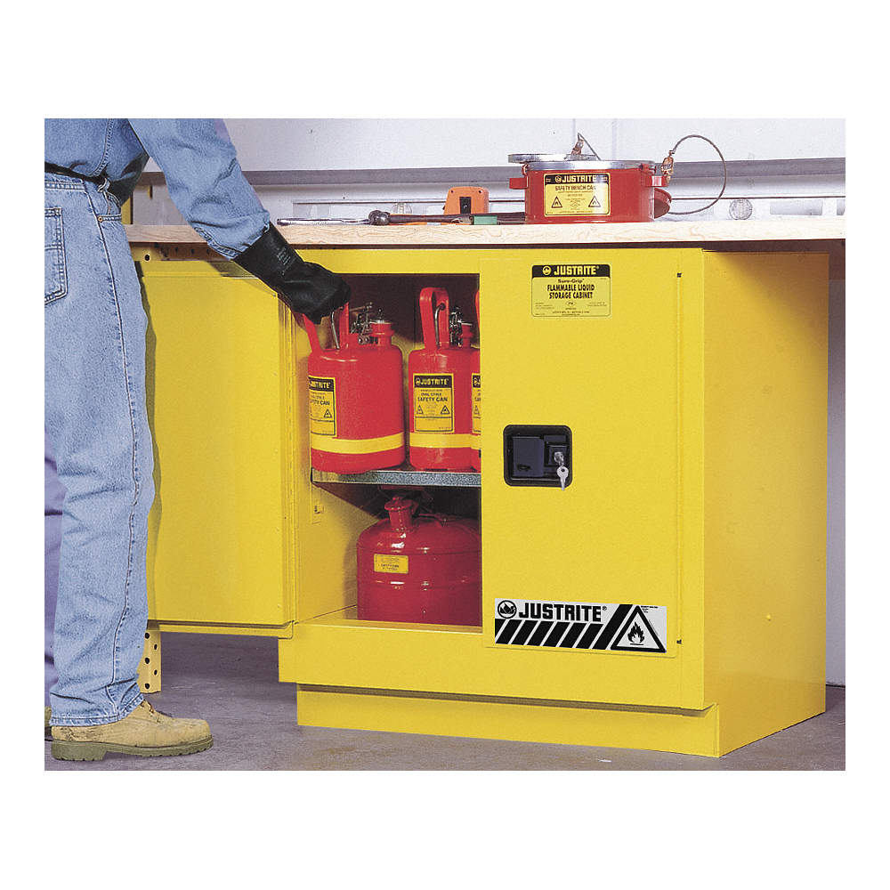 Justrite 22 Gal Flammable Cabinet Self Closing Safety Cabinet