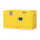 FLAMMABLES SAFETY CABINET, COUNTERTOP STACKABLE, 17 GALLON, 43 X 18 X 24 IN, YELLOW