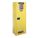 FLAMMABLES SAFETY CABINET, STANDARD SLIMLINE, 22 GALLON, 23¼ X 18 X 65 IN, YELLOW