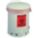 BIOHAZARD WASTE CAN, 6 GAL, WHITE, GALVANIZED STEEL, 15⅞ IN H, 11⅞ IN OUTSIDE DIAMETER