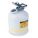 LIQUID SAFETY DISPOSAL CAN, 5 GAL, WHT, PE/SS, 20 IN H, 12 IN OD, FOR CORROSIVES/FLAMMABLES